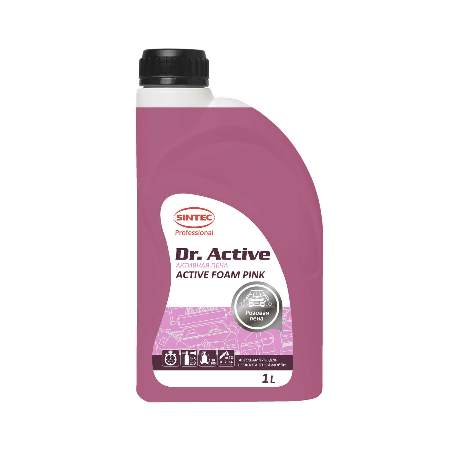Dr. Aсtive Средство для бесконтактной мойки концентрат "Active Foam Pink"  1 л
