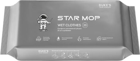 DUKE'S Салфетки для сухой уборки для швабры Star Mop Kit