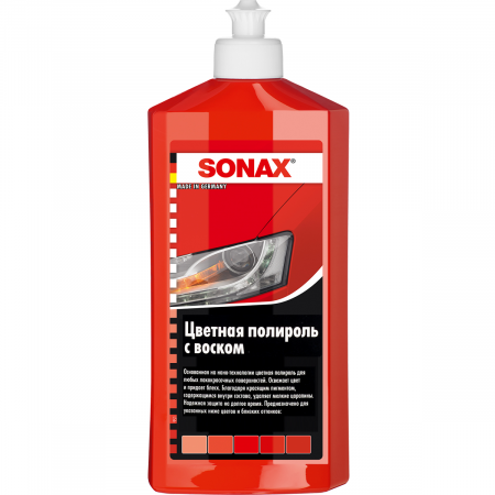 SONAX Полироль цветной с воском (красный)  NanoPro 0,5л 