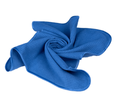 AUTECH Полотенце оверлочное для сушки WAFFLE CLEANING TOWEL 55х60 см, синее, 330гр/м2 