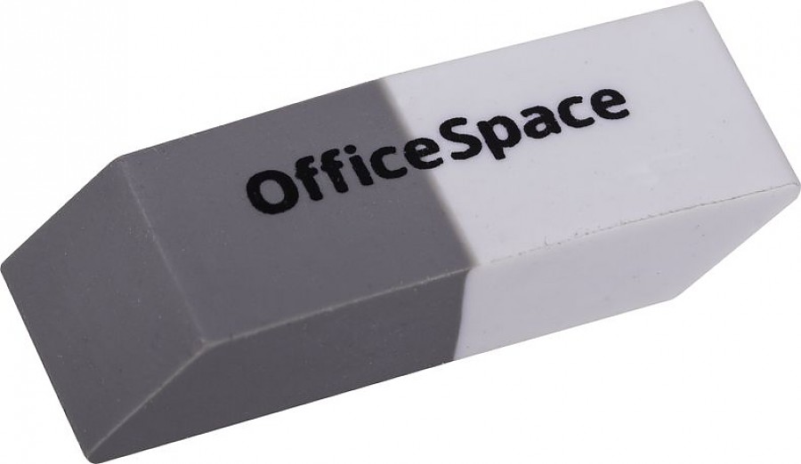 Ластик OfficeSpace серо-белый 