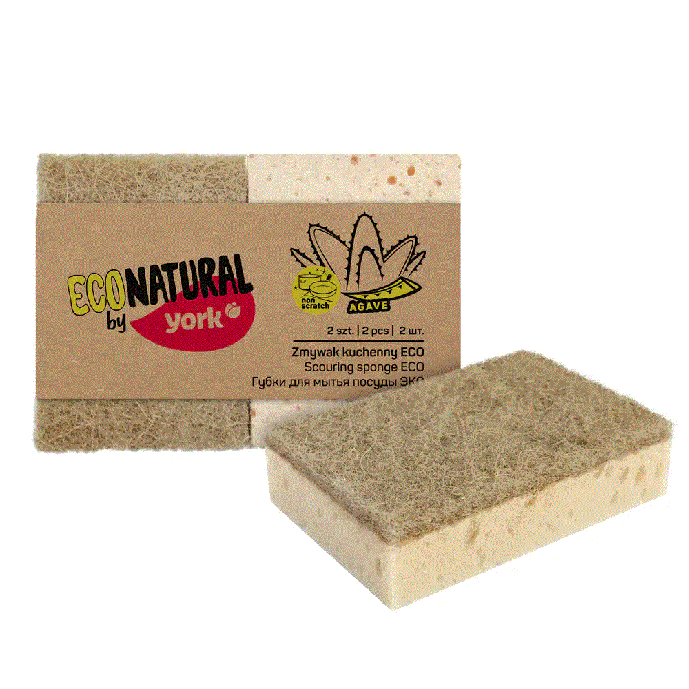 YORK Губки для посуды ЭКО Натурал (2шт) 