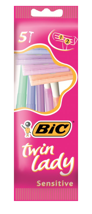 BIC Одноразовая бритва Твин Леди  розовая 5 шт