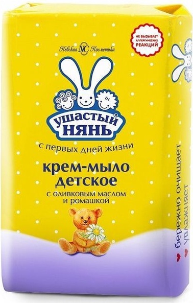 УШАСТЫЙ НЯНЬ Мыло Детское Ромашка 90 гр