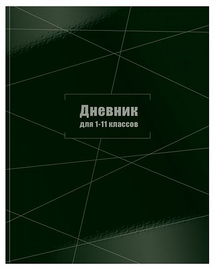 Дневник ун. 48 л. тв. обл. Schoolformat ТЕМНО-ЗЕЛЕНЫЙ переплет. картон, гл. лам.