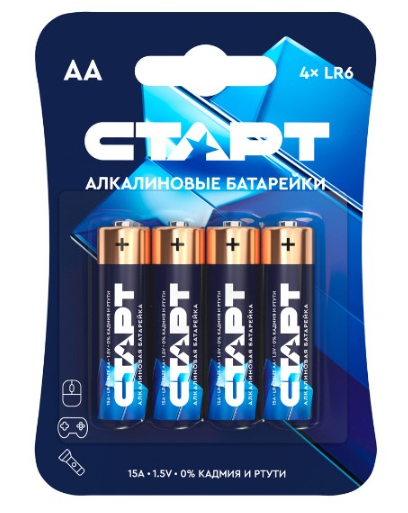 СТАРТ Батарейки LR6-BL4 BLUE АА 4шт/блист