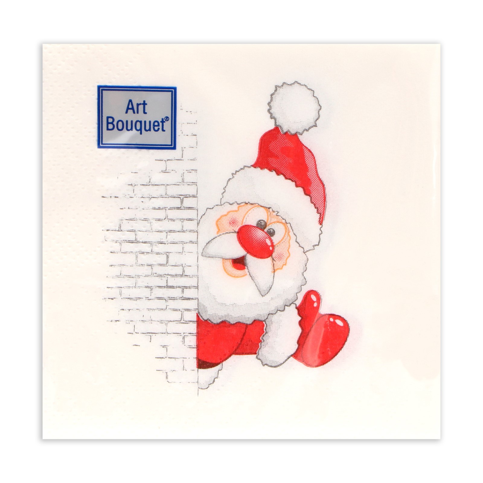 BOUQUET Салфетки 2 сл. 20х20 см. Дед Мороз 250 листов (1 пач.) 