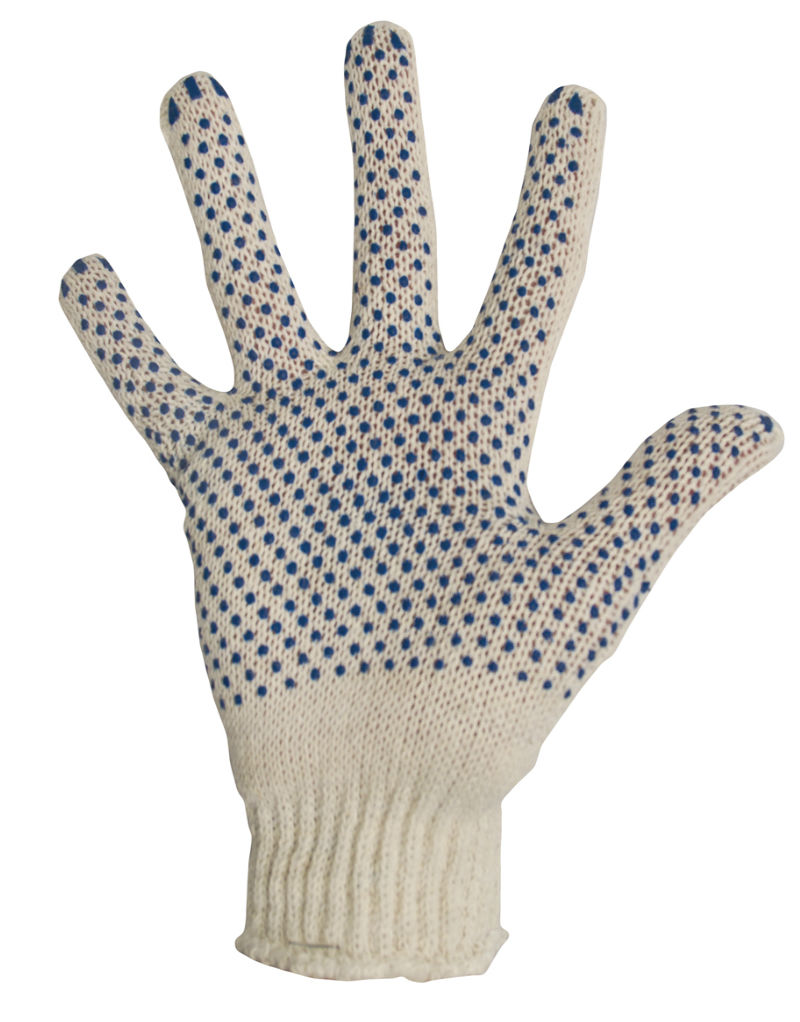 Перчатки ХБ, с ПВХ, 3,5нити, 7 класс,точка 