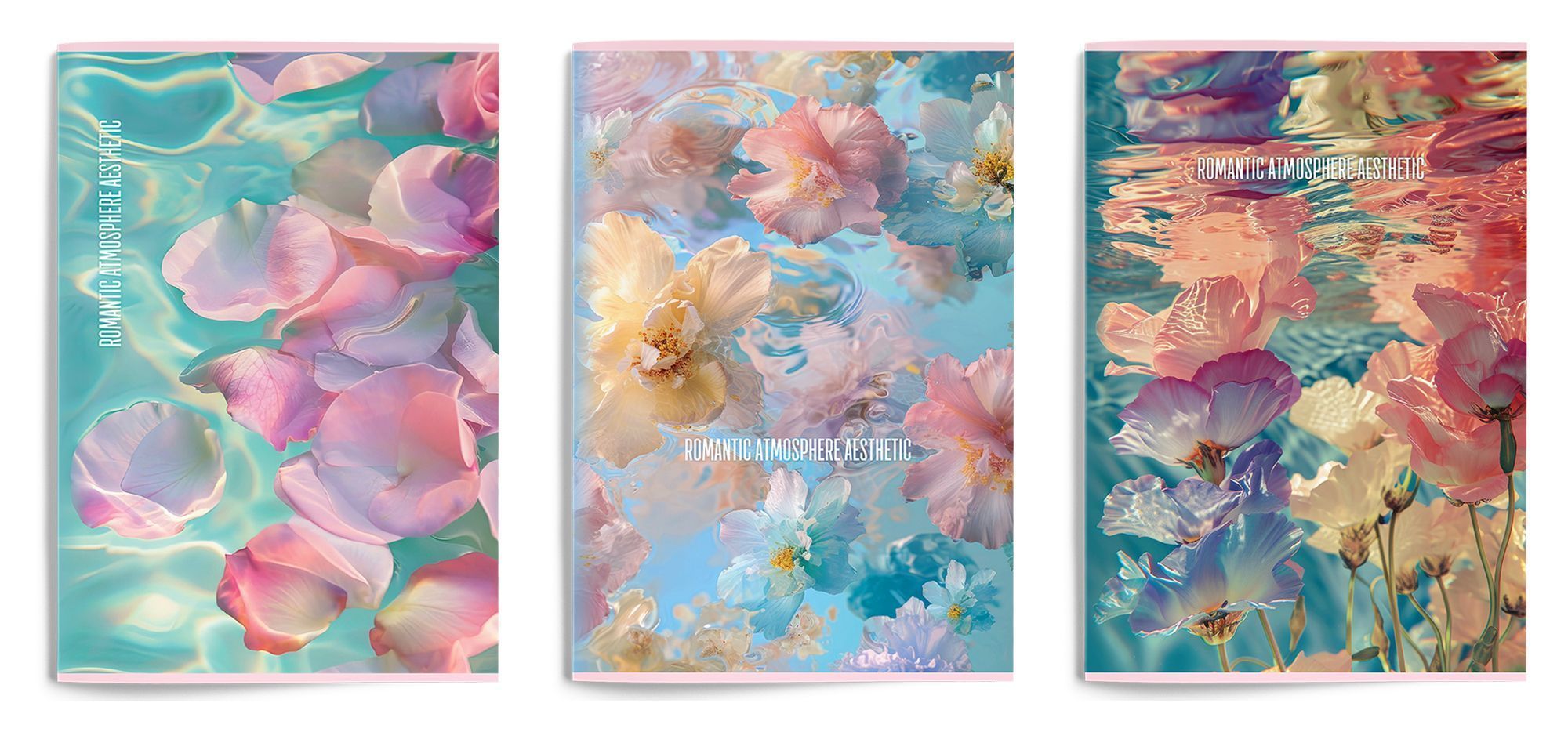 Тетрадь 96 л. А4 кл. скреп. Schoolformat ЦВЕТЫ НА ВОДЕ офс. мел. карт., спл. УФ-лак