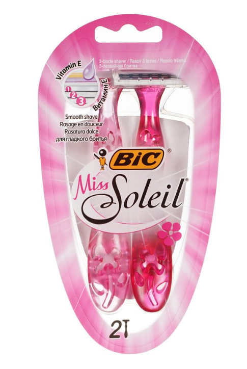 BIC Одноразовая бритва Miss Soleil женский 2 шт