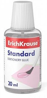 Клей силикат. ErichKrause Standard 20 мл с кист. быстросох., смывается водой