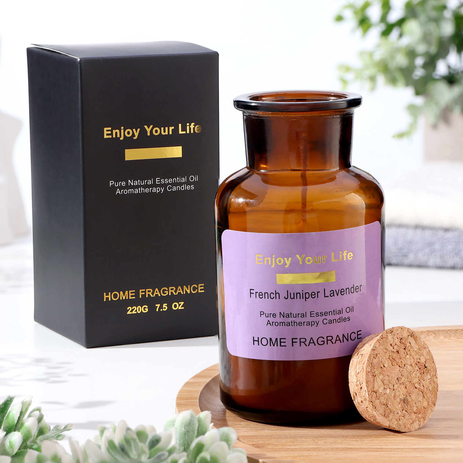 Ароматическая свеча в банке «Лаванда», 6×13 см