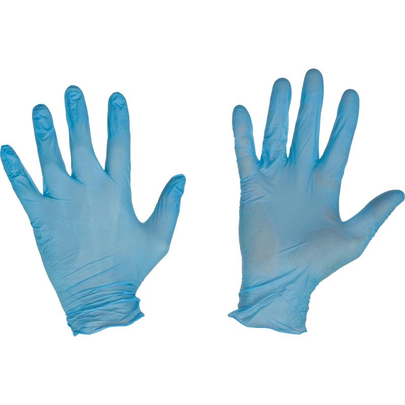 Перчатки нитрил. неопуд. голубые Cerebrum CW27, размер L, 50пар/уп