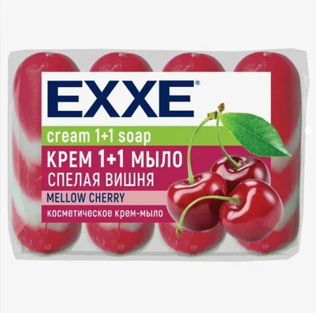 EXXE Крем-мыло 1+1 Спелая Вишня 4*75 гр 