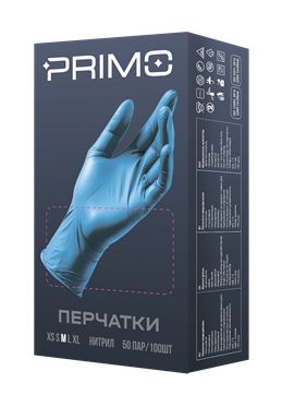 Перчатки нитрил. нестирил. неопудр. голубые  ZHP Primo Simpel Blue Nitrile, M 50пар/уп ЧЗ 