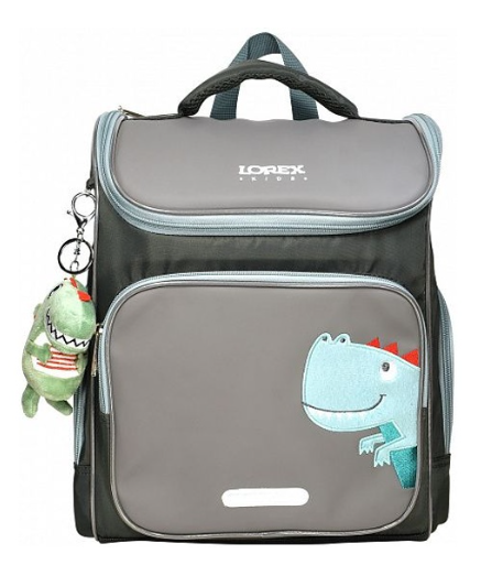 Рюкзак LOREX KIDS CLASSIC  DINO 16 л серый 36x28x16 жестк. каркас 1 отд. молния держатель для карточ