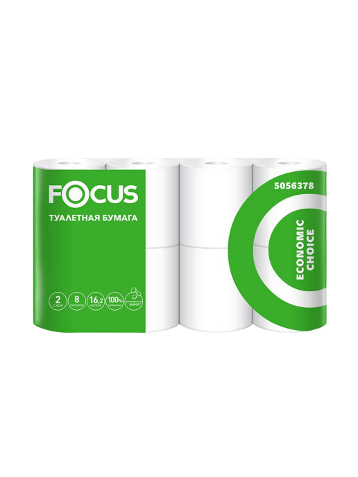 FOCUS Туалетная бумага белая 2 сл 16,2 м (8 рул.) 