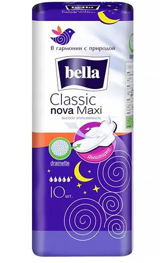 BELLA Прокладки гигиенические Classic Nova Maxi, 10 шт
