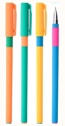 Ручка маслян. LOREX NEON Slim Soft Grip синий 0,5 мм ассорти кругл. корп. ultra-soft touch грип 1/24