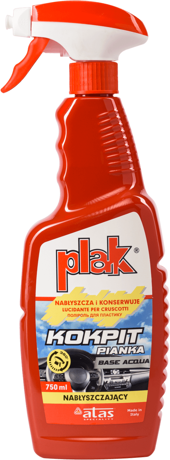 PLAK Полироль пластика Kokpit (ГЛЯНЦЕВЫЙ ЭФФЕКТ) на водной основе, 750 мл 