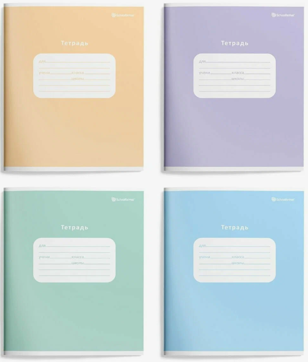 Тетрадь 18 л. лин. Schoolformat ОДНОТОННЫЕ ПОЛОСКИ мел. карт., выб.УФ-лак