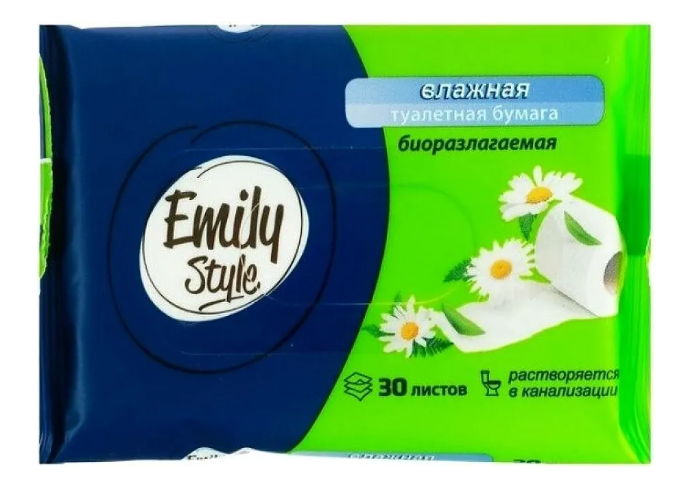 EMILY STALE Туалетная бумага  Влажн  Растворяющая  30 шт 