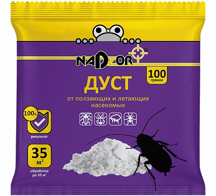 NADZOR Дуст- от ползующих насекомых 100 гр