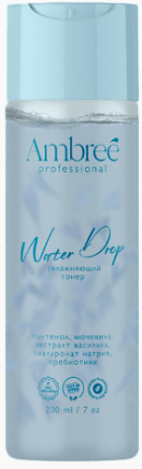 AMBREE Тонер д/лица и шеи глубокое увлажнение и тонизирование "Water drop" 200 мл