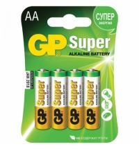 GP SUPER Батарейки Alkaline блистер  АА (пальч.)(4шт/уп)
