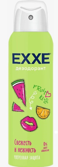 EXXE Дезодорант спрей женский Fruit kiss Свежесть и нежность 150 мл