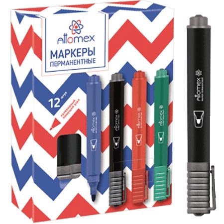 Маркер перм. черный 3мм 