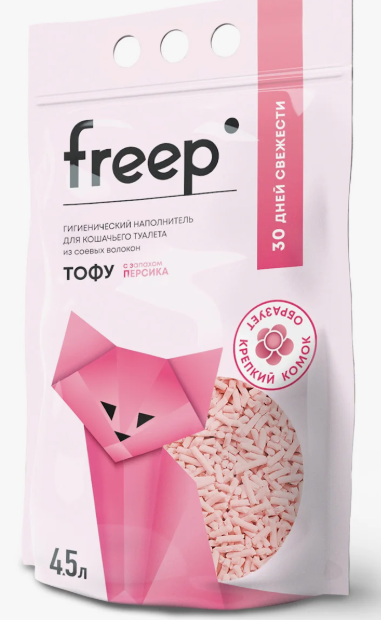 FREEP Наполнитель Тофу Персик 4,5 л 