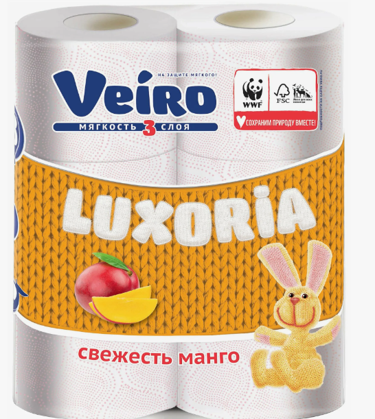 ВЕЙРО Туалетная бумага, Luxoria 