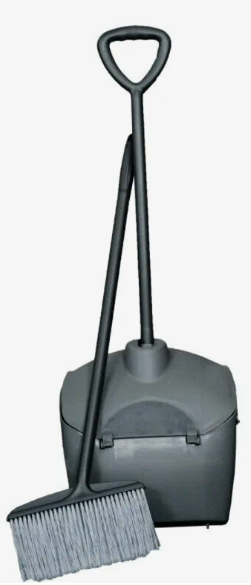 Совок-ловушка с крышкой и ручкой, пластик серый