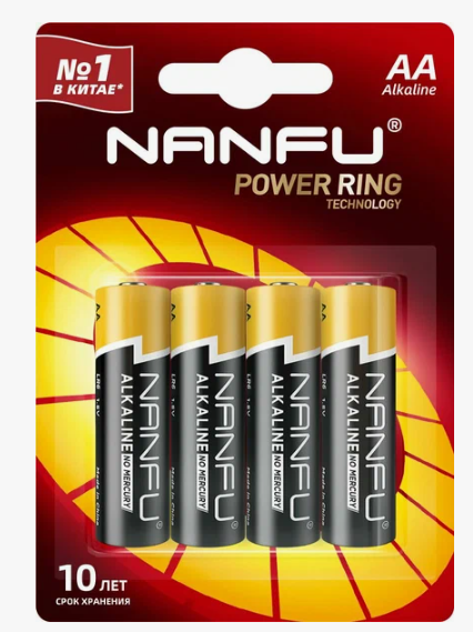 NANFU Батарейки AA (LR6) 4 шт/блист