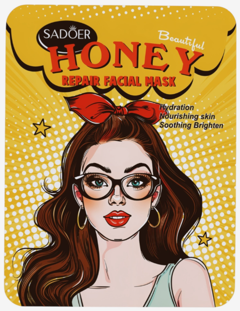 Маска тканевая восстанавливающая для лица с экстрактом меда, 25 г