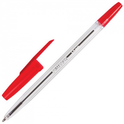 Ручка шариковая красная BRAUBERG 1 мм 