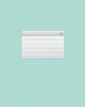 Тетрадь на скрепке А5, 48 л. клетка, обложка мел.бумага HATBER-ECO, офсет №2 ЭКОНОМ, 