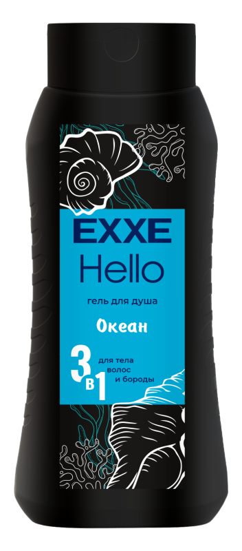 EXXE Гель для душа Мужской 3в1 Hello "Океан", 400 мл