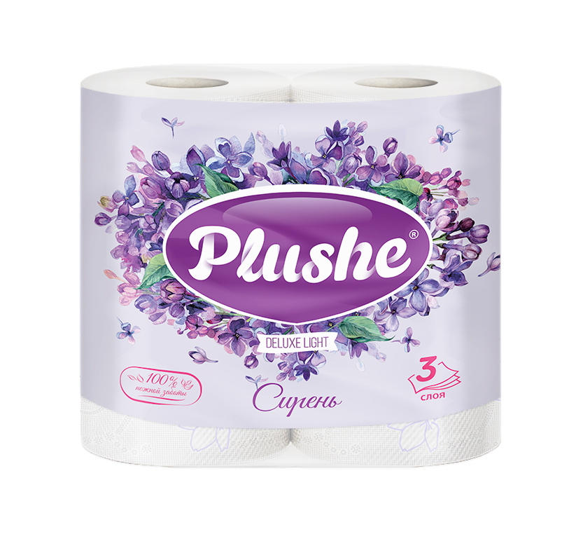 PLUSHE Туалетная бумага, Deluxe Light 'Сирень