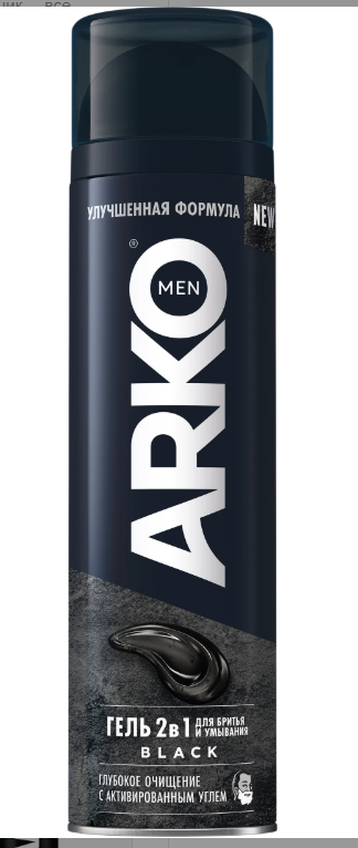 ARKO Гель для бритья и умывания 2в1 BLACK 200 мл