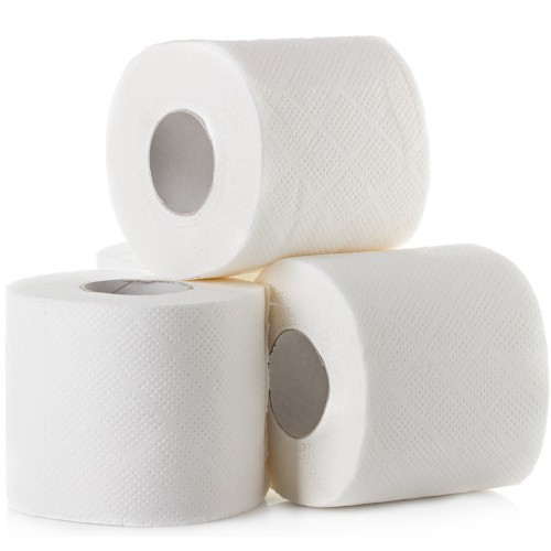 Туалетная бумага, белая, 2 сл. вт=4 см, 50 м
