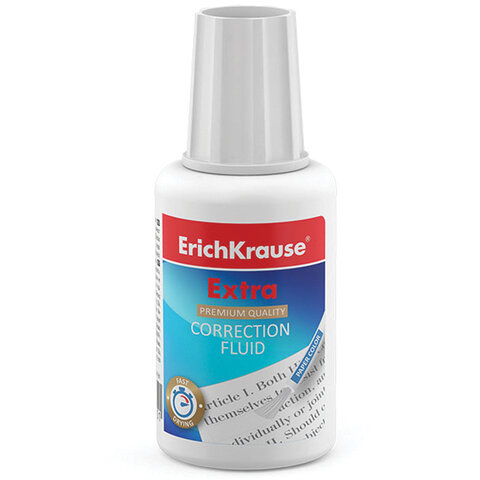 Коррект. жидкость ErichKrause кисточка 20 мл раствор.
