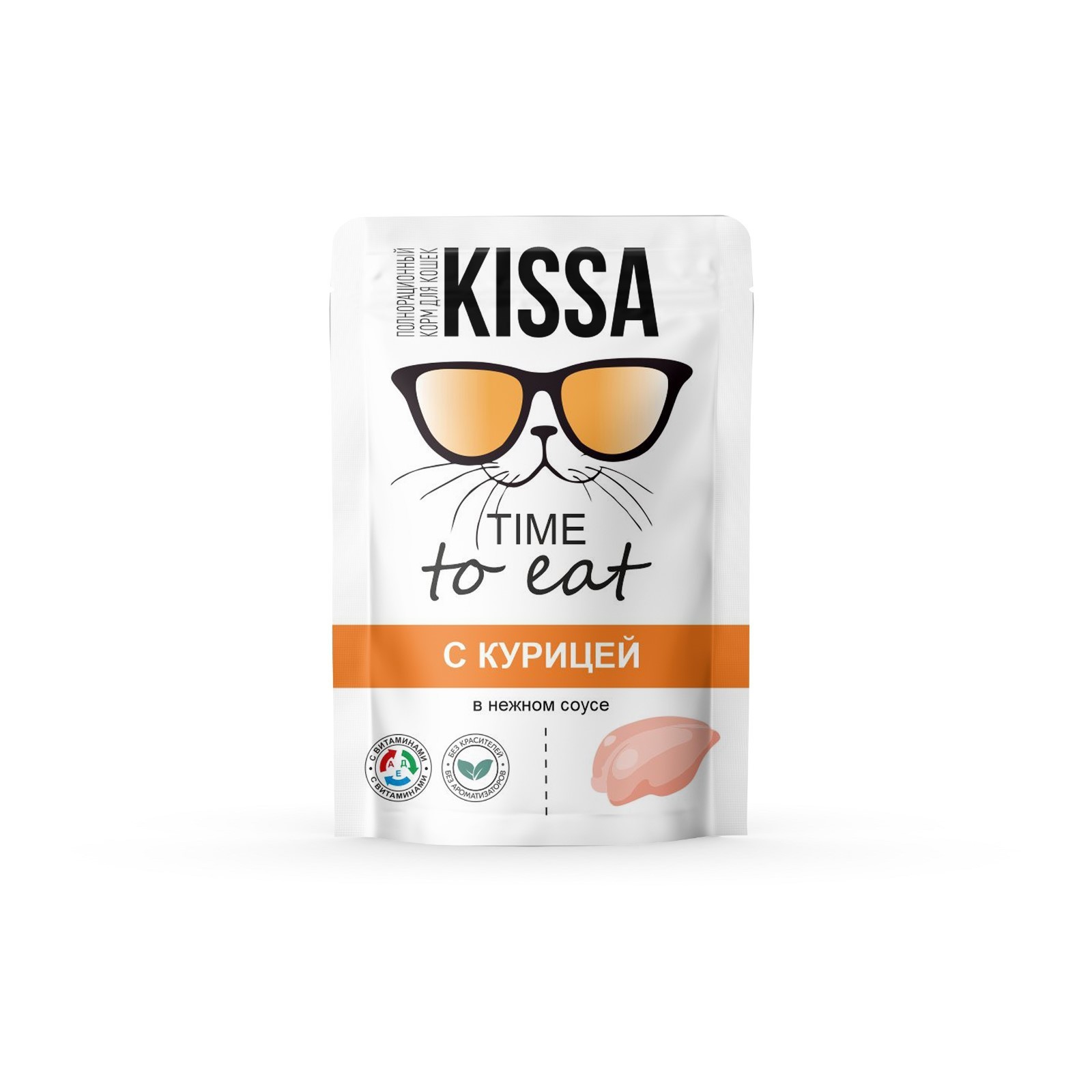 KISSA Корм для кошек Курица в соусе 75 г 