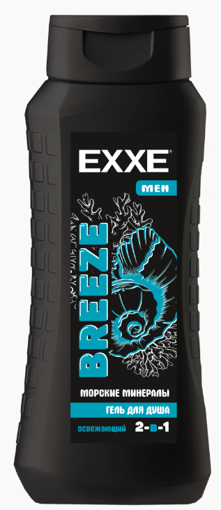 EXXE Гель для душа MEN BREEZE Морские минералы 2в1 400 мл