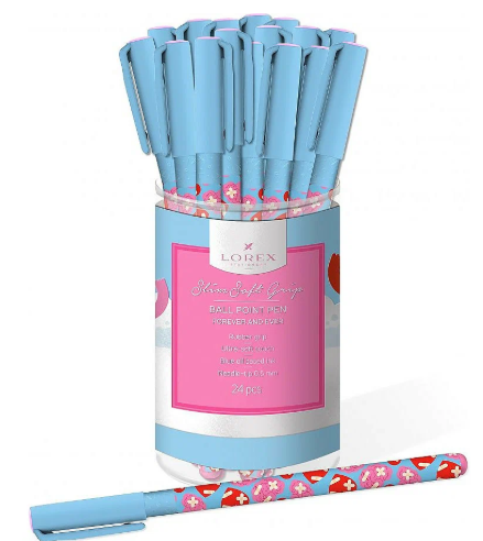 Ручка маслян. LOREX FOREVER AND EVER Slim Soft Grip синий 0,5 мм дизайн кругл. корп. ultra-soft touch грип игольчатый наконечник