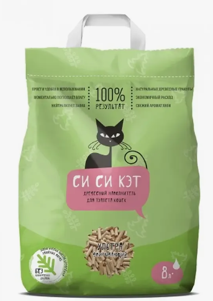 СИСИКЭТ Наполнитель древесный  8л