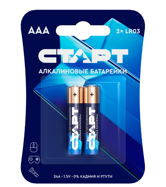 СТАРТ Батарейки LR03-BL2 BLUE AAA 2шт/блист