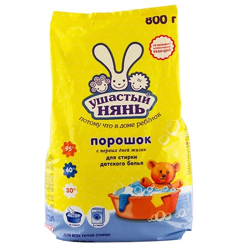 УШАСТЫЙ НЯНЬ Порошок универсальный Детский 800 гр 