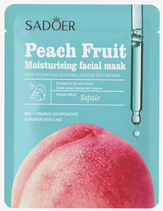 Маска тканевая увлажняющая для лица «Персик», 25 г